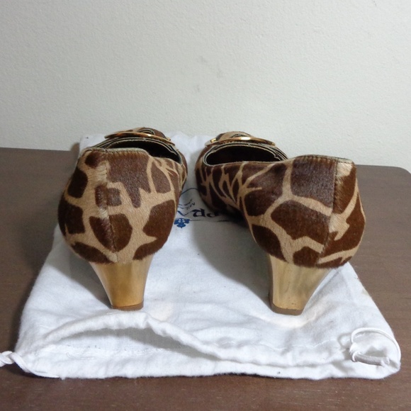 Prada Giraffe Print Calf Hair Heels w/Extras RARE - Picture 5 of 8